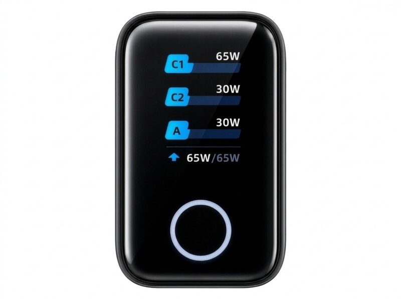 Chargeur secteur GaN USB-A / 2 x USB-C 65 W avec écran – Image 8