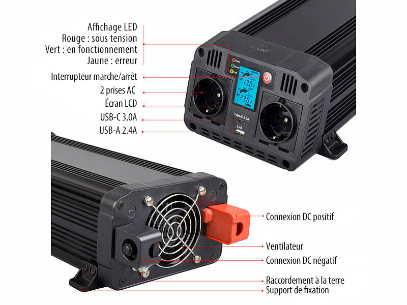 Convertisseur 12V vers 230V - 1500W – Image 6